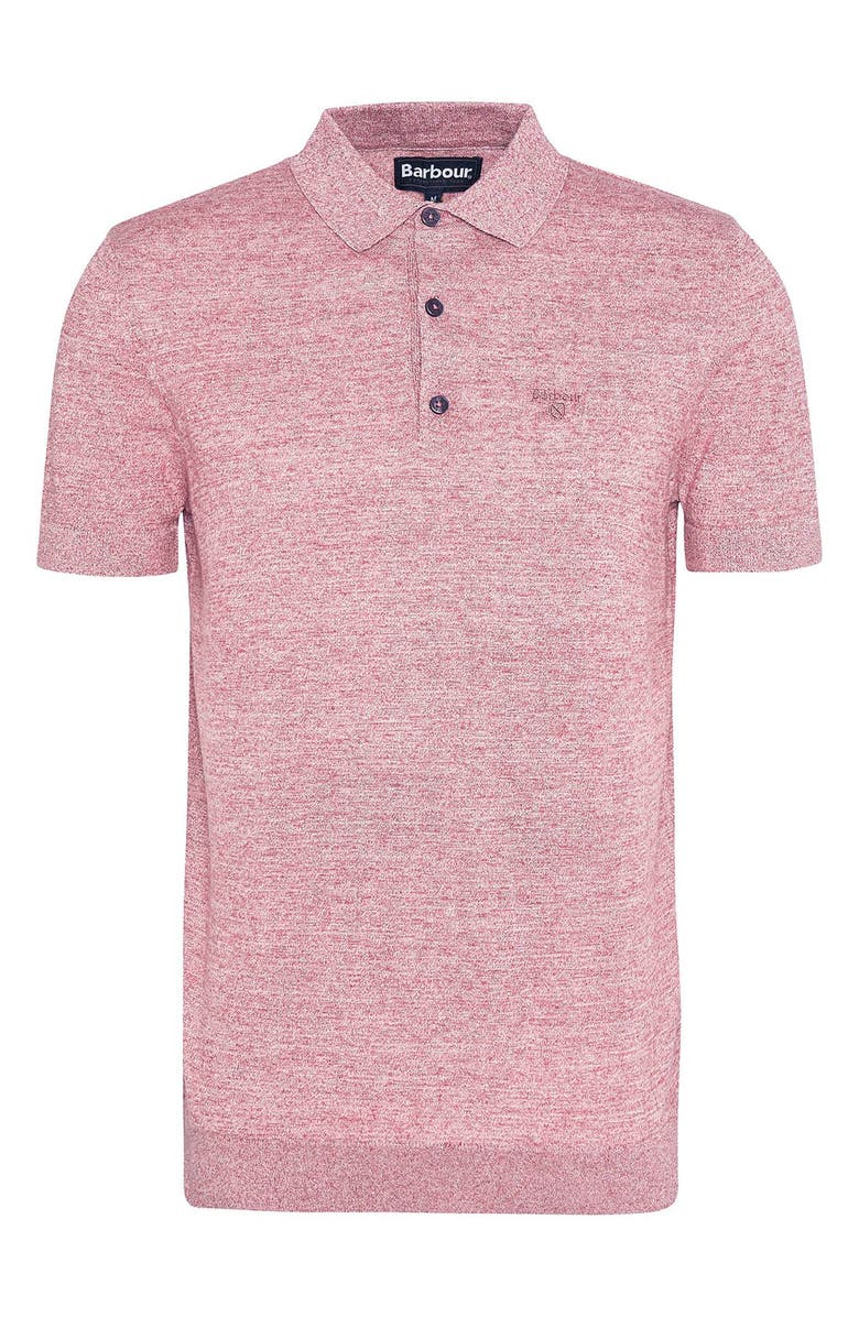 Barbour Buston Cotton & Linen Polo, Alternate, color, Red Spice