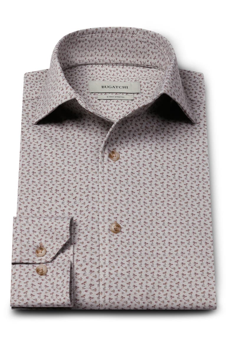 Devon OoohCotton® Print Button-Up Shirt, Alternate, color, CAMEL