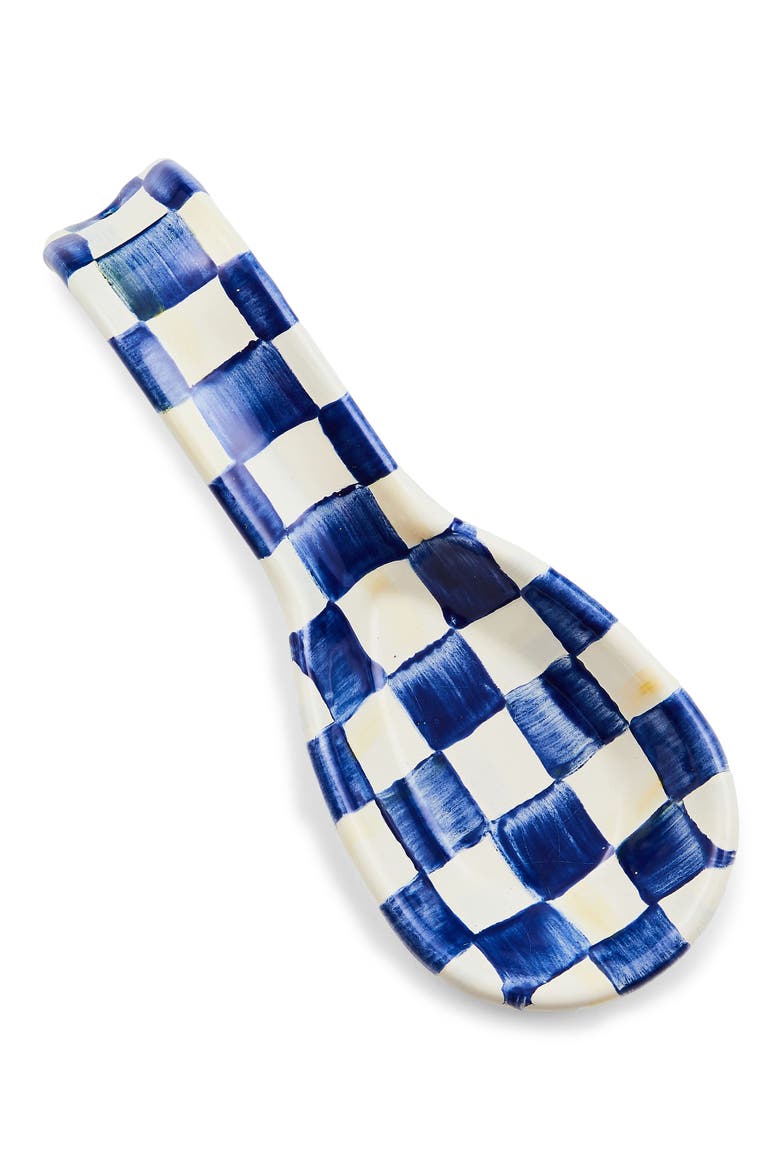 Royal Check Spoon Rest, Alternate, color, ROYAL
