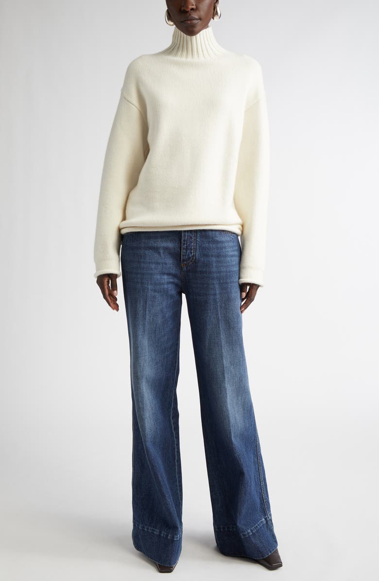 Bottega Veneta Oversize Mock Neck Cashmere Sweater, Alternate, color,