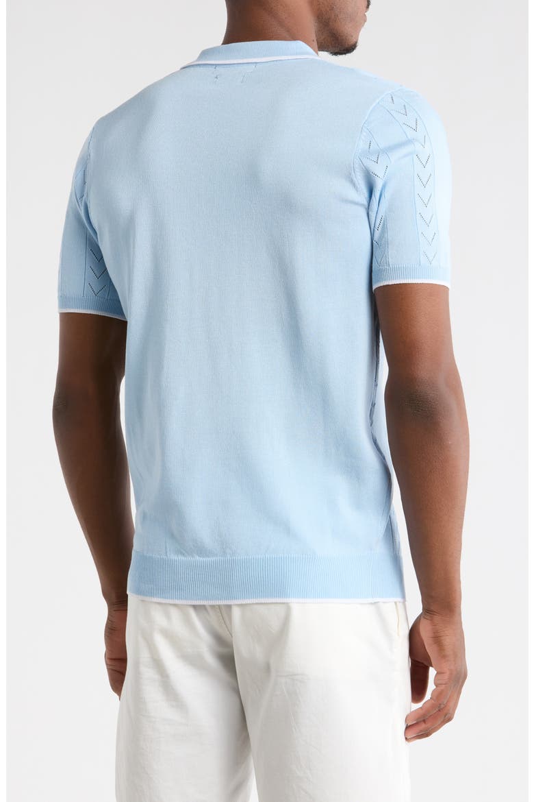 Slim Fit Polo Sweater, Alternate, color, SKY
