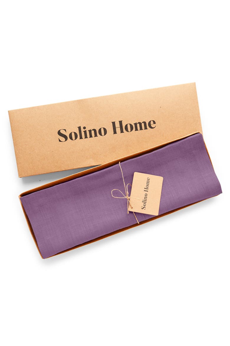 Linen Placemats Set of 4, 14 x 19" - Diana, Alternate, color, Mulberry