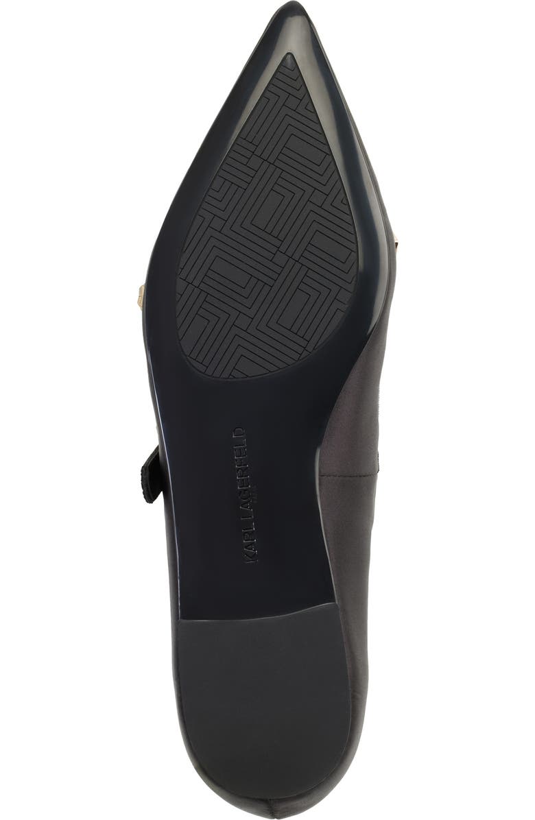 KARL LAGERFELD PARIS Veyda Pointed Toe Mary Jane Flat, Alternate, color, Black