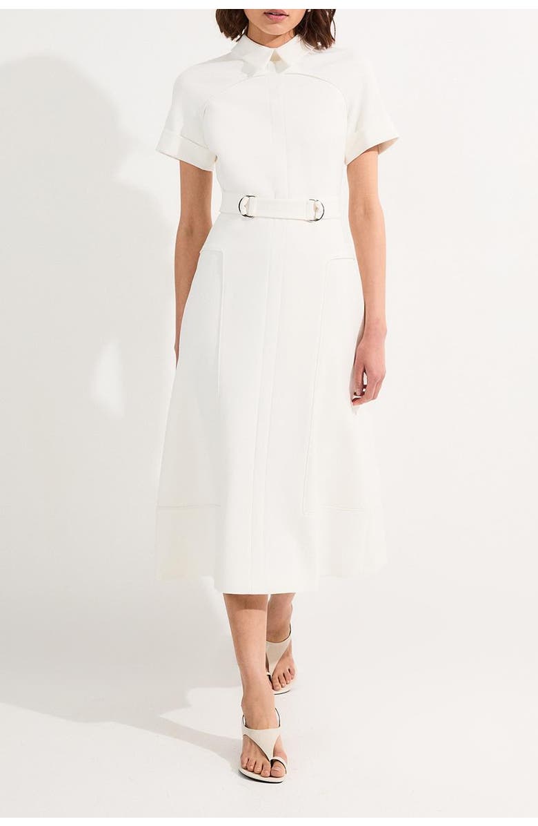 Karen Millen Full Skirted Midi Dress, Alternate, color, Ivory