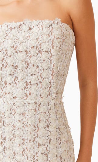 Cali Strapless Lace Midi Dress