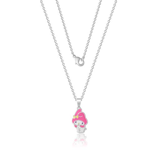 Hello Kitty Silver Plated And Clear Crystal My Melody Pendant, 18'' Chain In Multi