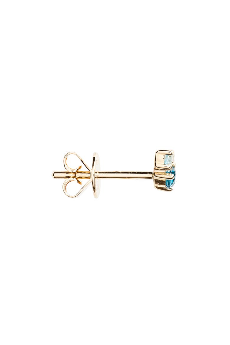 Blue Topaz Stud Earrings (Nordstrom Exclusive), Alternate, color, 14KY 6RD0.33