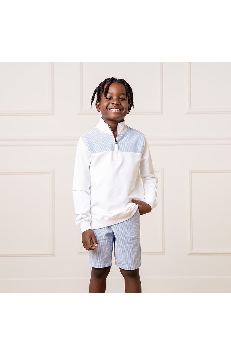 Hope & Henry Boys' Organic Cotton Seersucker Short, Kids, Alternate, color, Blue Seersucker