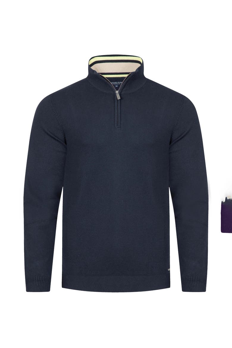 Blaine Fine Knit 1/4 Zip Jumper, Alternate, color, Midnight