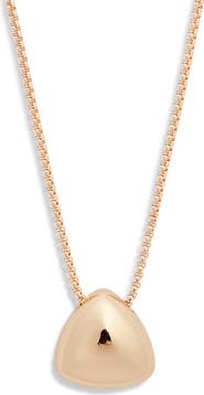 Open Edit Puffy Triangle Pendant Necklace