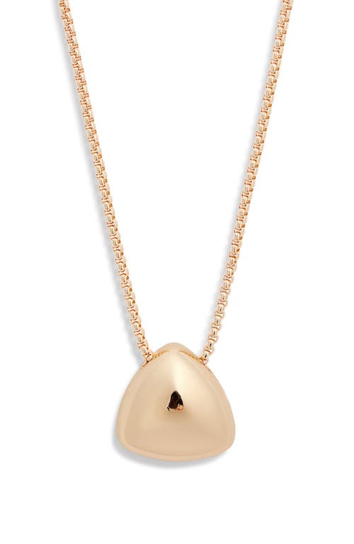 Open Edit Puffy Triangle Pendant Necklace In Gold