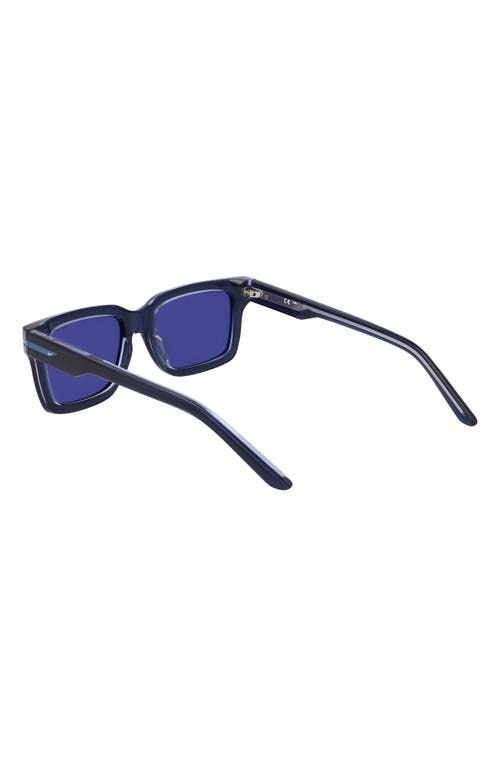 Nike Crescent I 54mm Rectangular Sunglasses In Blue