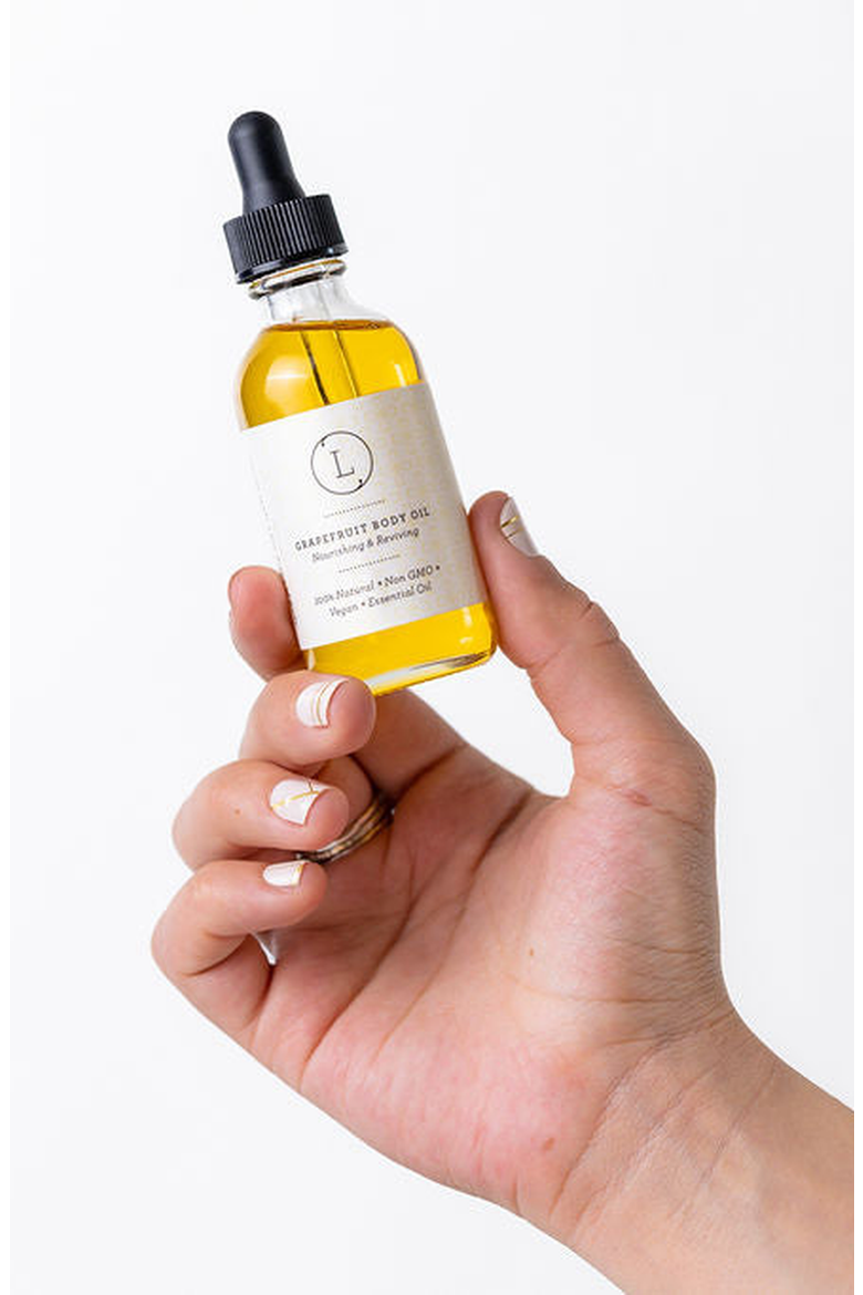Natural Body Oil, Grapefruit Moisturizing Body Oil, Alternate, color, None