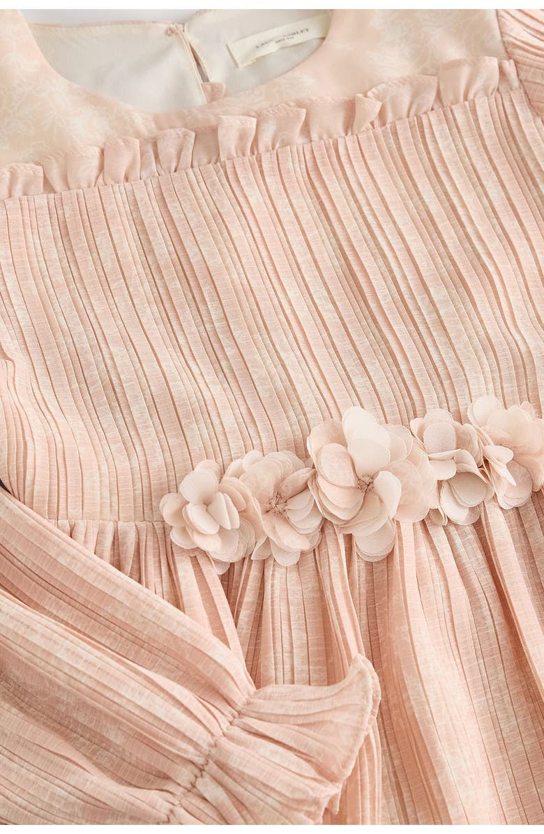 Laura Ashley Kids' Pleated Long Sleeve Dress, Alternate, color, 