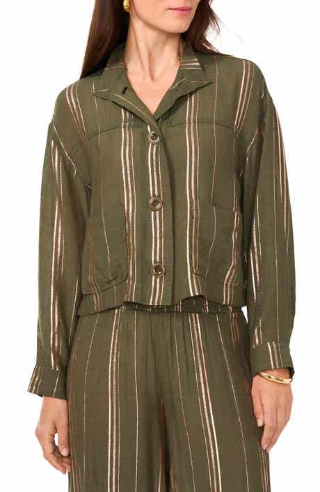 Vince Camuto Metallic Stripe Jacket