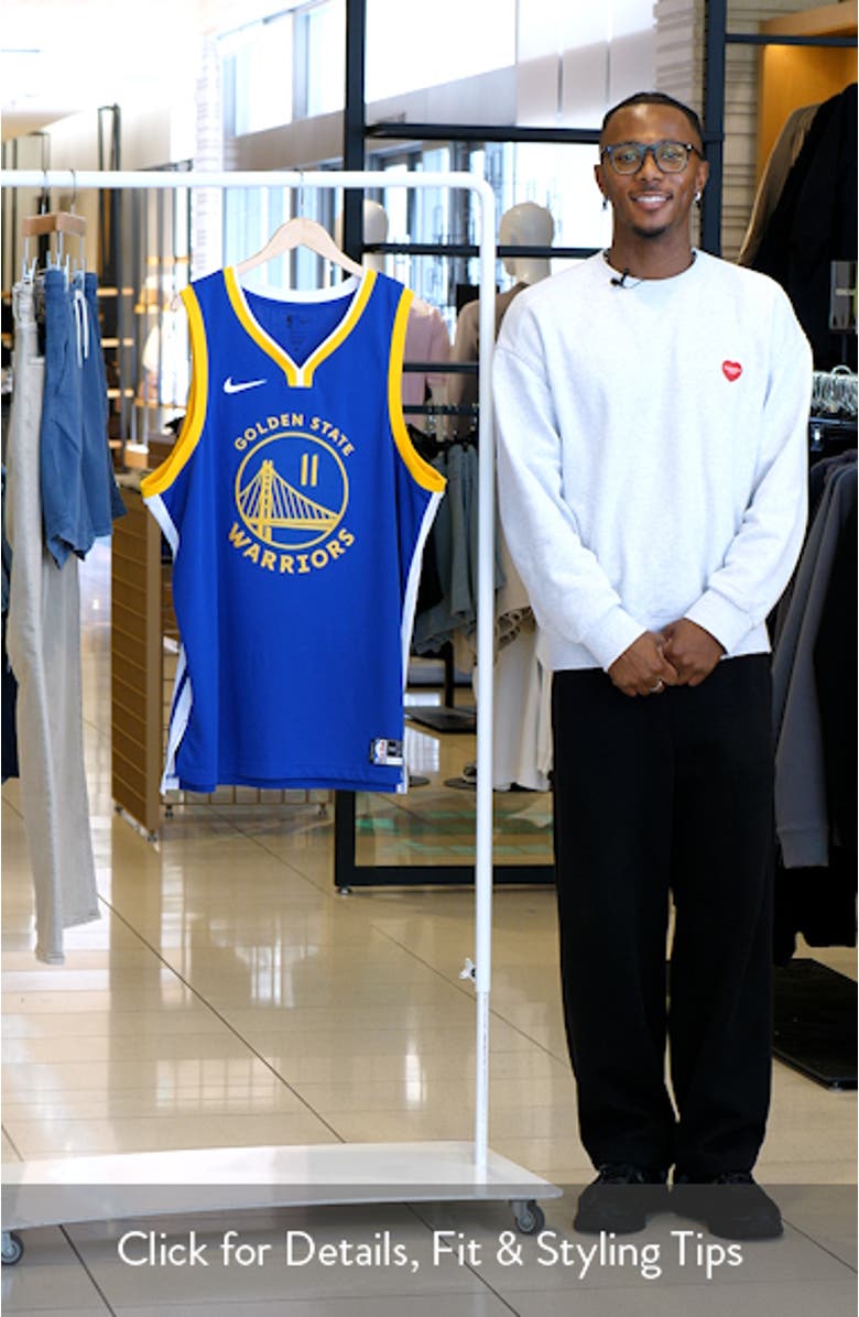 Unisex Nike Klay Thompson Royal Golden State Warriors Swingman Jersey - Icon Edition, sales video thumbnail