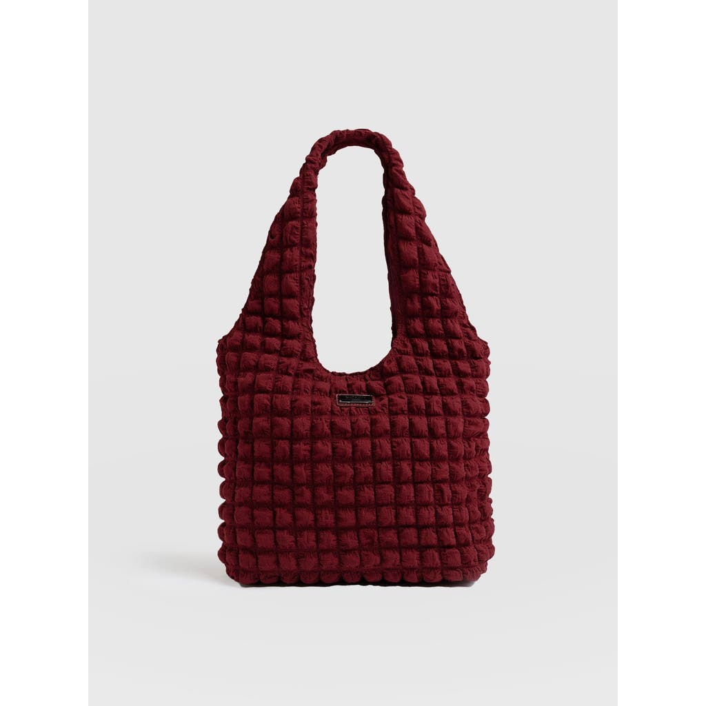 Saint And Sofia Saint + Sofia Soho Shoulder Tote Bag In Burgundy