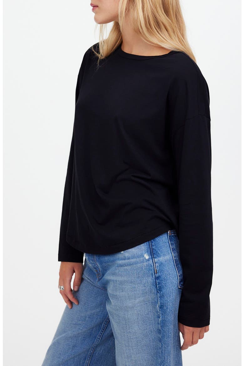Relaxed Long Sleeve T-Shirt, Alternate, color, JET BLACK