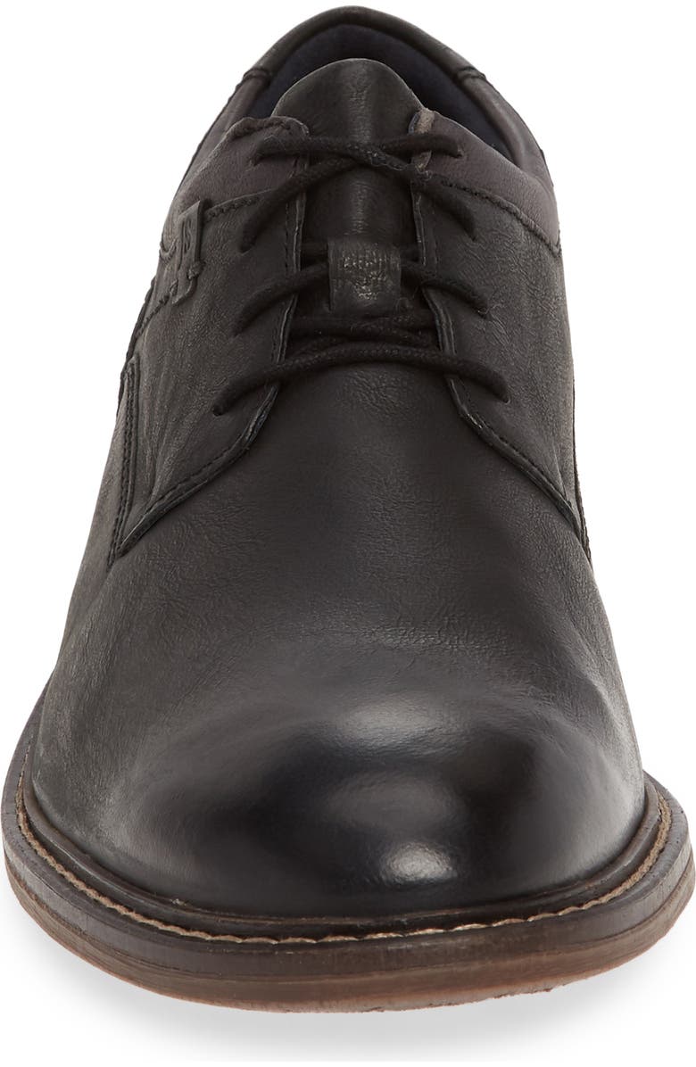Josef Seibel Earl Plain Toe Derby, Alternate, color, Black Leather