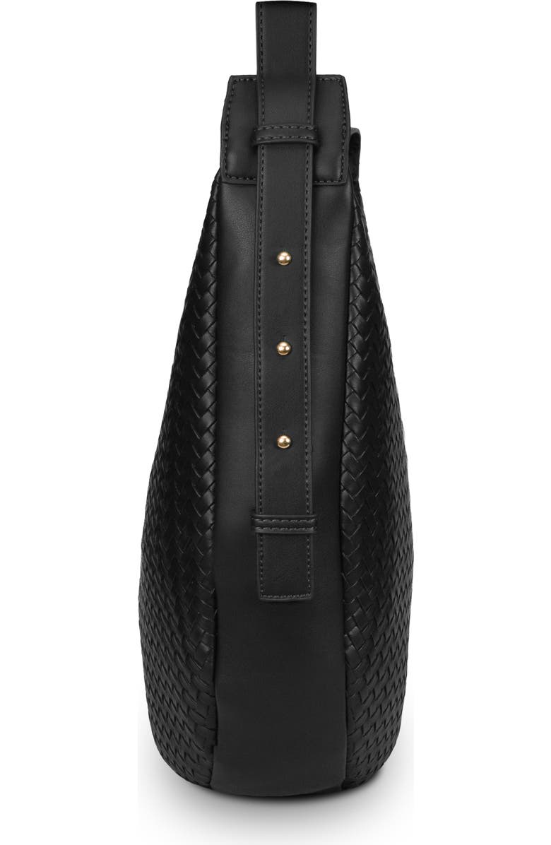 Youzey The Crescent Woven Shoulder Bag, Alternate, color, Black