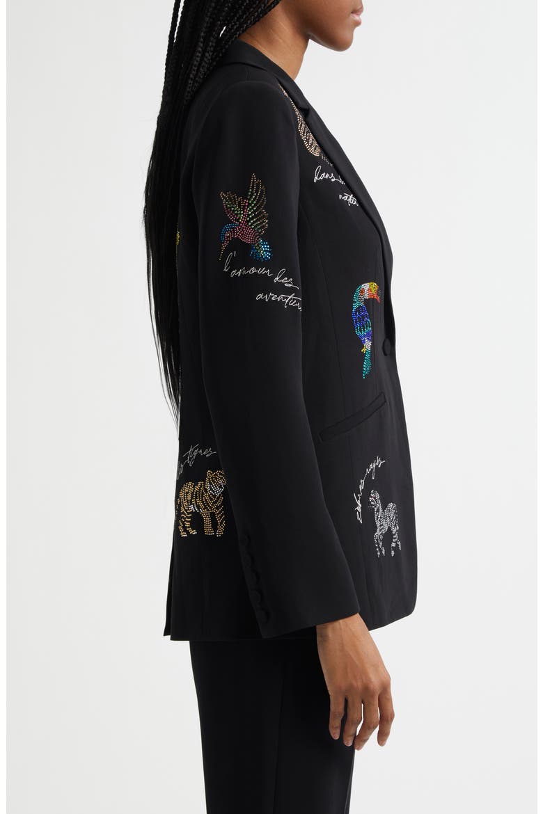 Karlie Bead Detail Blazer, Alternate, color, BLACK MULTI