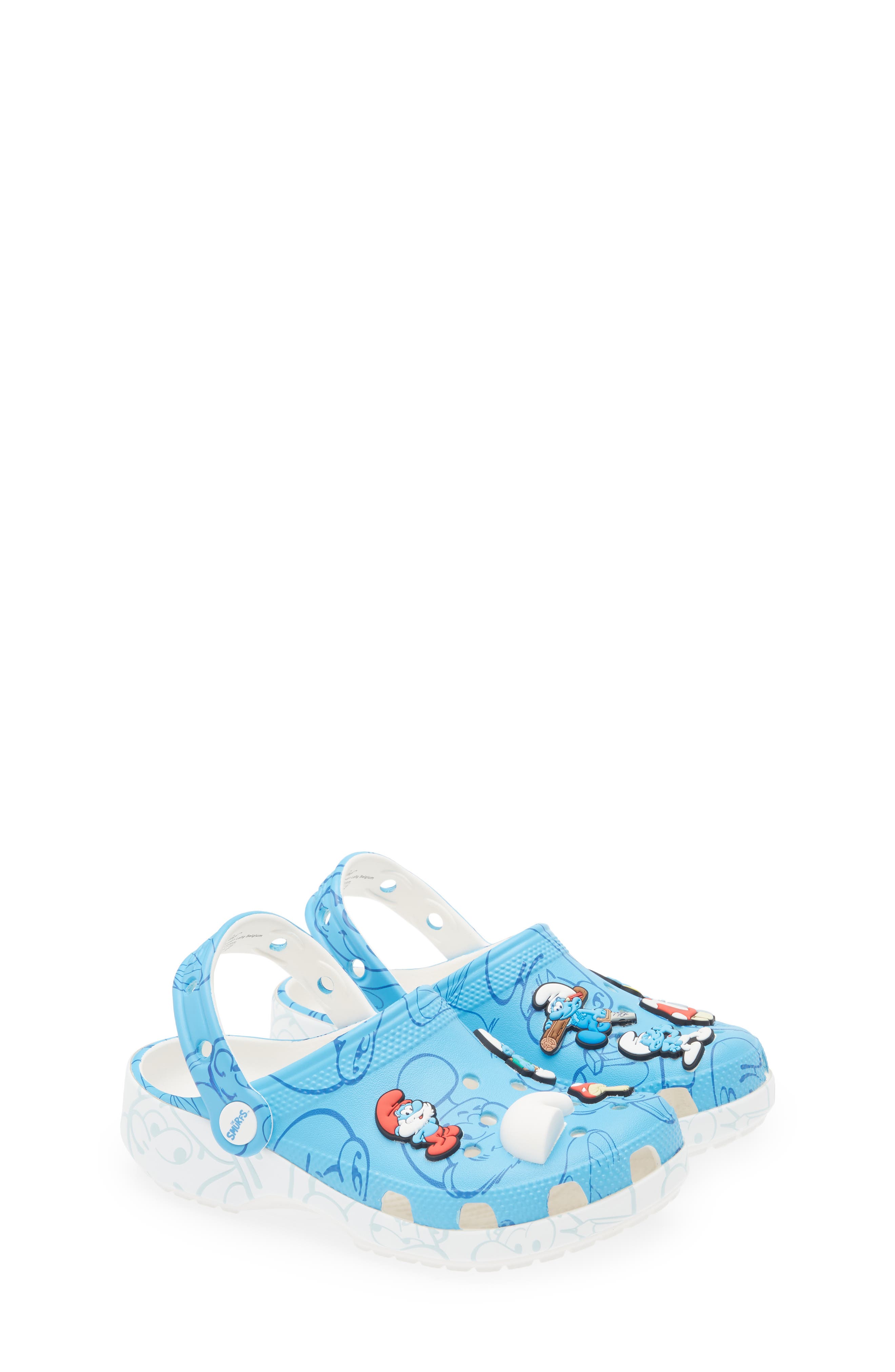 CROCS x The Smurfs Kids' Classic Clog, Main, color, Blue Multi