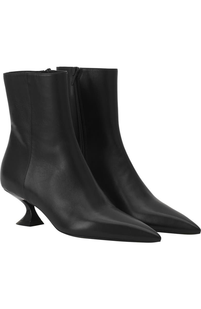 Lanvin Midnight Step Leather Ankle Boot, Alternate, color, Black