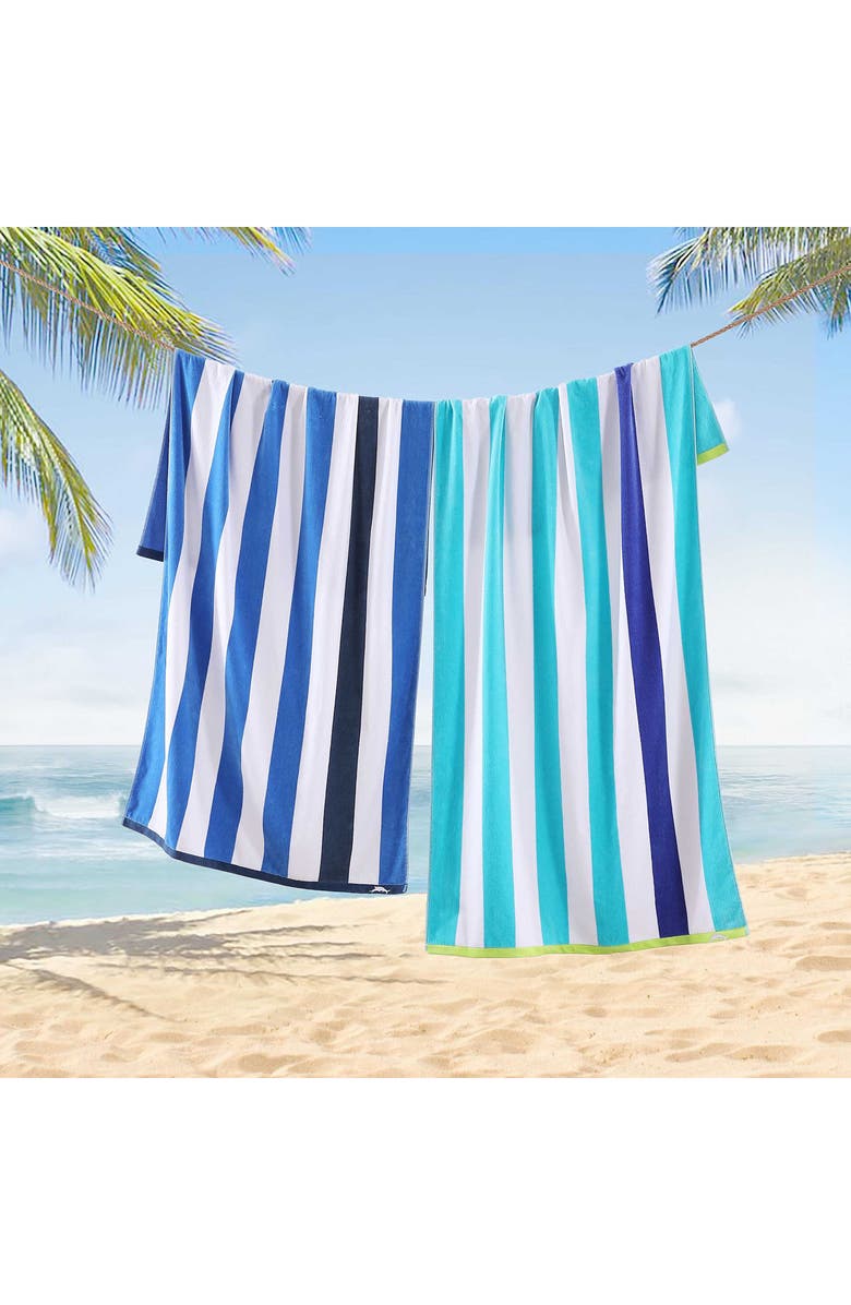 Tommy Bahama Beachside Blue Beach Towel, Alternate, color, Blue
