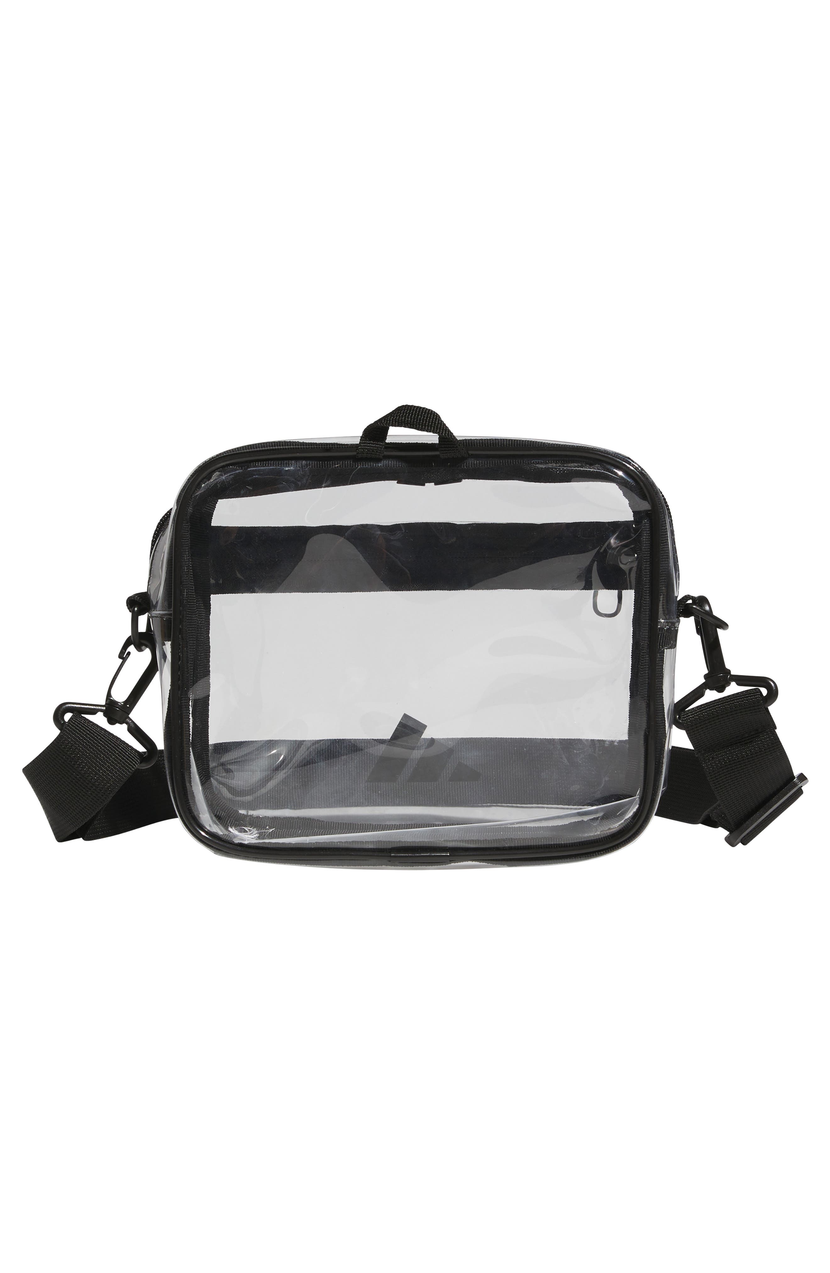 adidas Clear Crossbody Bag, Alternate, color, Clear/ Black