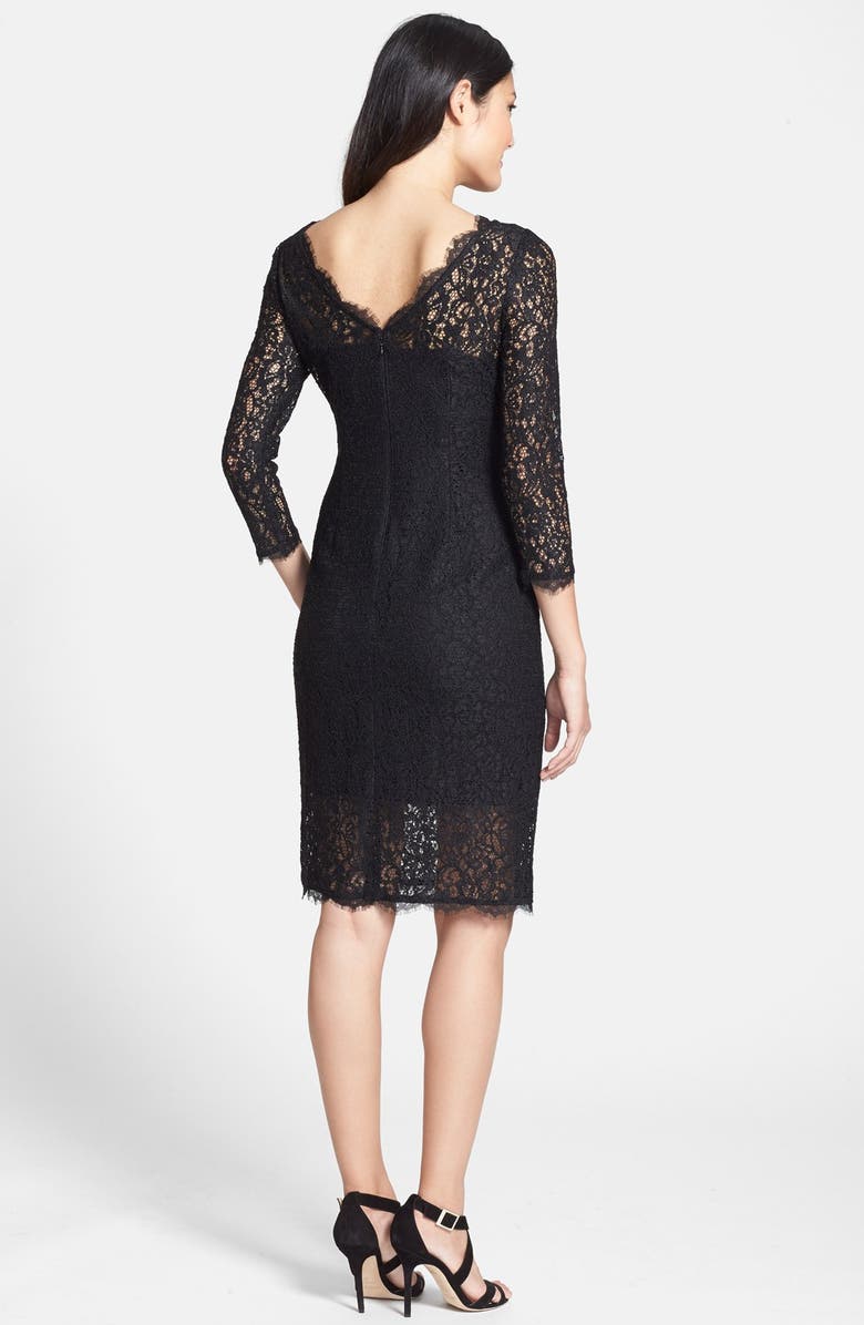 Adrianna Papell Illusion Lace Sheath Dress, Alternate, color,