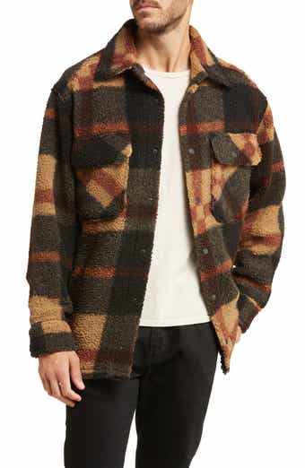 Jadel Plaid Faux Shearling Shirt Jacket