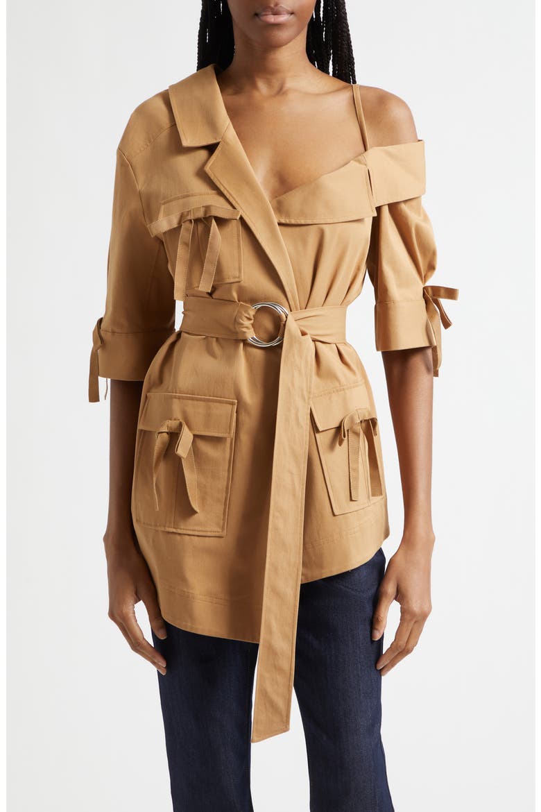 Saige Twill Katie Blazer, Main, color, SANDALWOOD