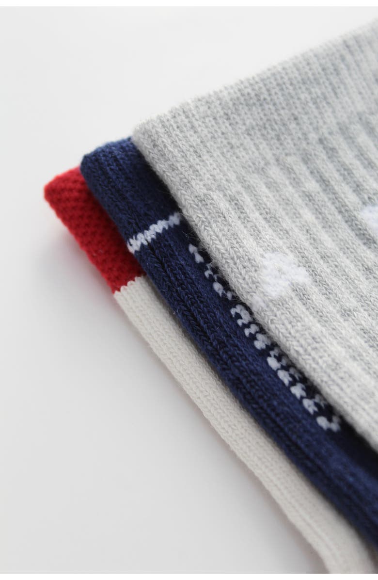 Fraise The Sport Set Grip Socks, Alternate, color, Steel/Varsity/Crimson