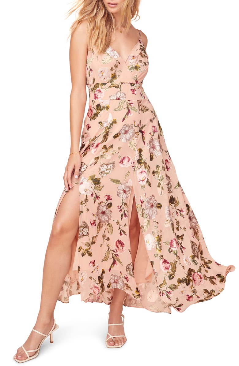 ASTR the Label Floral Print Sleeveless Maxi Dress, Main, color, 