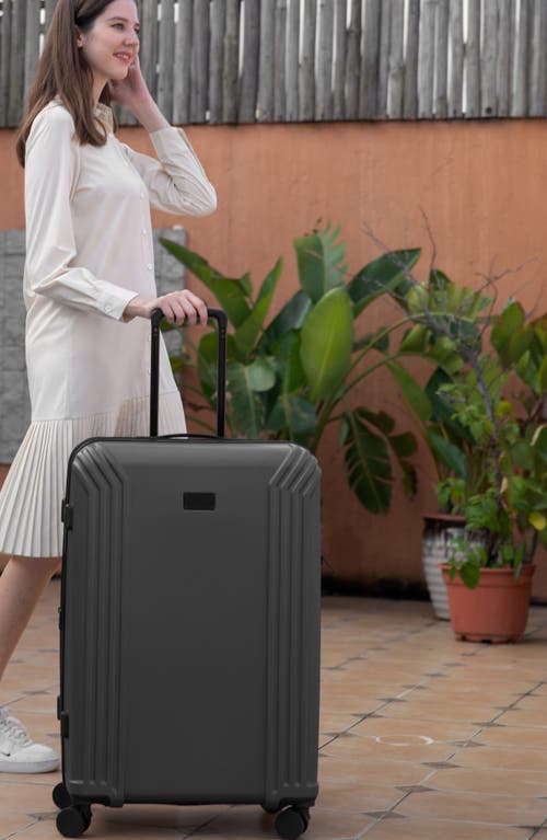 Badgley Mischka Collection Evalyn Three-piece Hardside Spinner Luggage Set In Grey