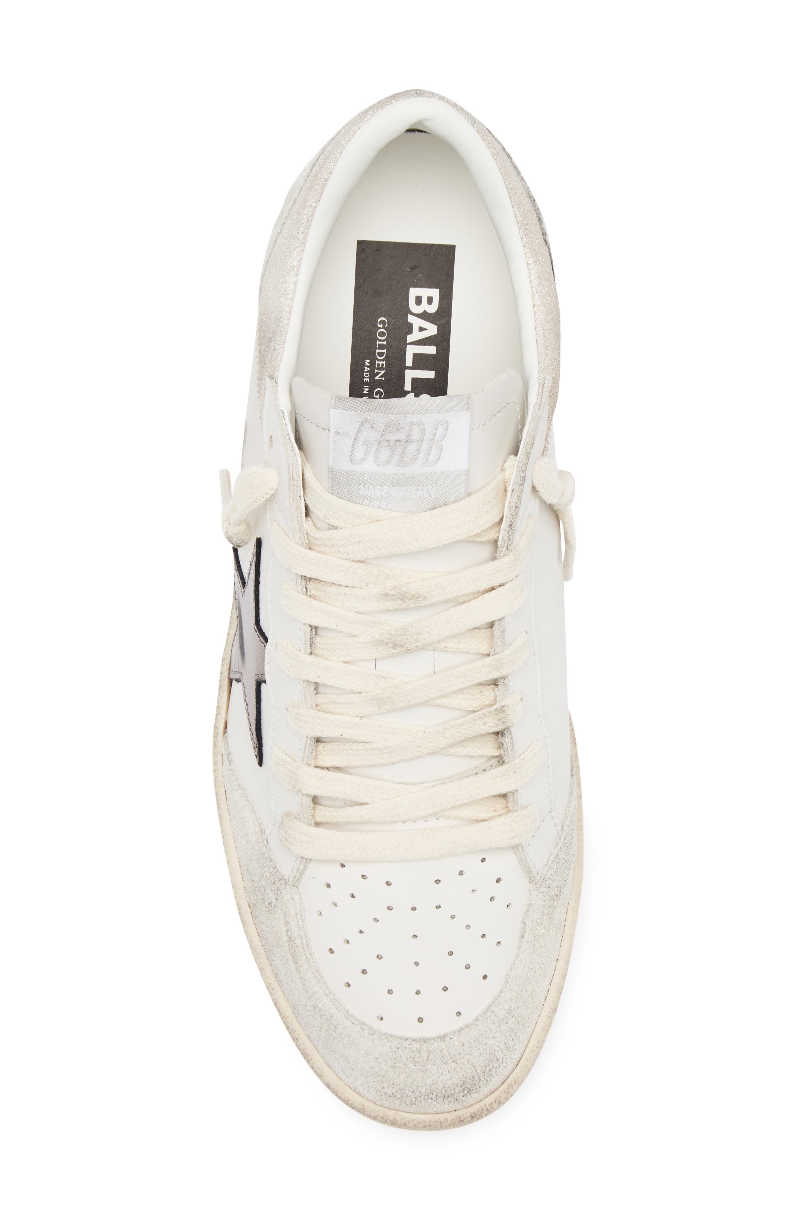 Golden Goose Ball Star Sneaker, Alternate, color, Latte/ Grey/ Gun Metal
