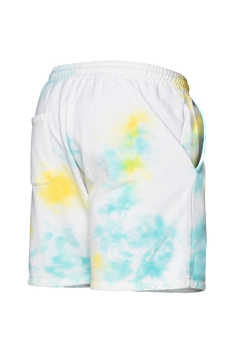 Men's 5th & Ocean by New Era Light Blue/White USMNT Ice-Dye Fleece Shorts, Alternate, color, Light Blue