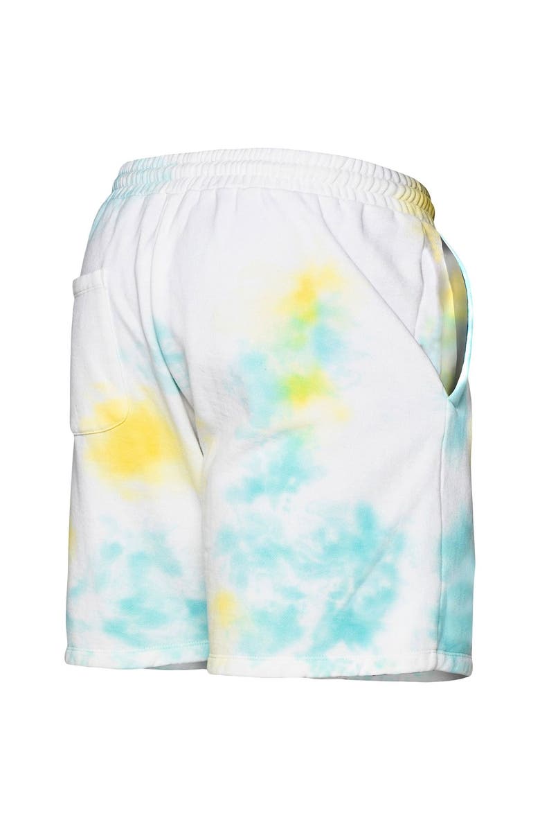 5TH AND OCEAN BY NEW ERA Men's 5th & Ocean by New Era Light Blue/White USMNT Ice-Dye Fleece Shorts, Alternate, color, 