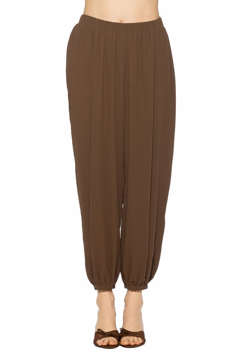 Silas Draped Balloon Pants, Main, color, BROWN