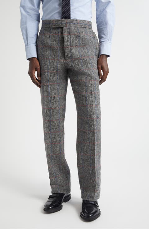 Classic Fit Hunting Herringbone Tweed Backstrap Trousers
