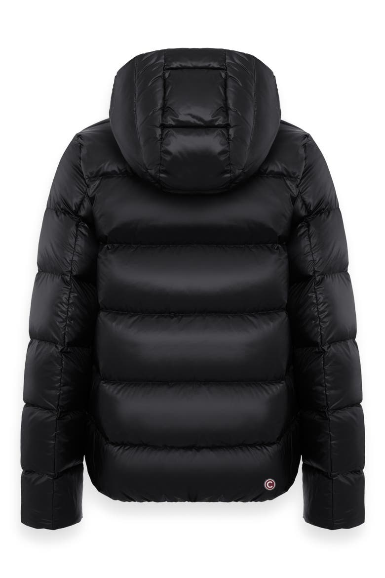 Hooded Down Puffer Jacket, Alternate, color, BLACK-DARK STEEL