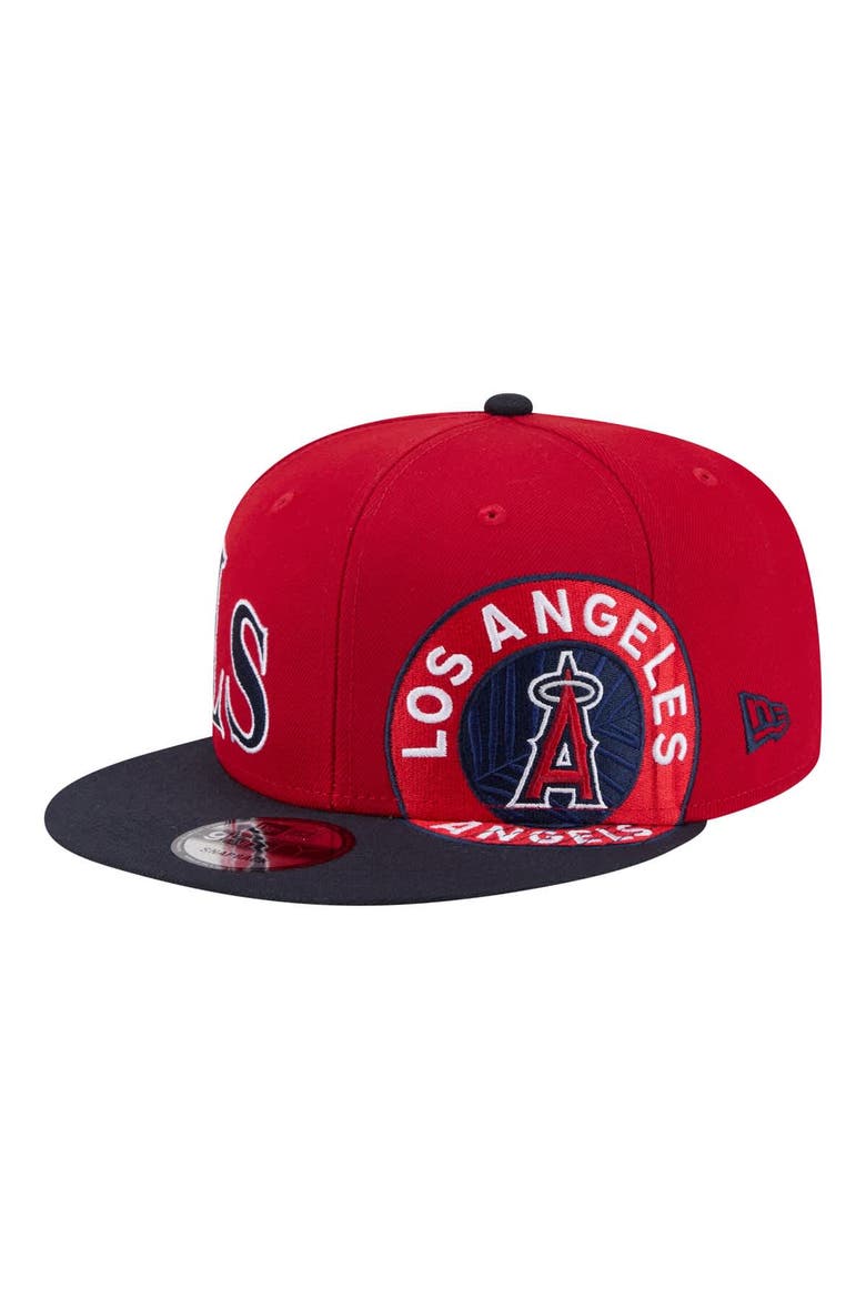 Men's New Era Red/Navy Los Angeles Angels Stretched Two-Tone 9FIFTY Adjustable Hat, Main, color, Red
