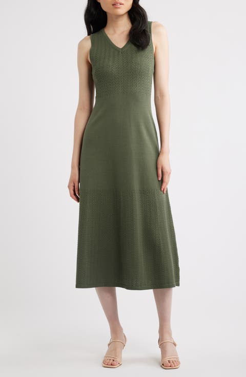 The Elena Sleeveless Sweater Midi Dress