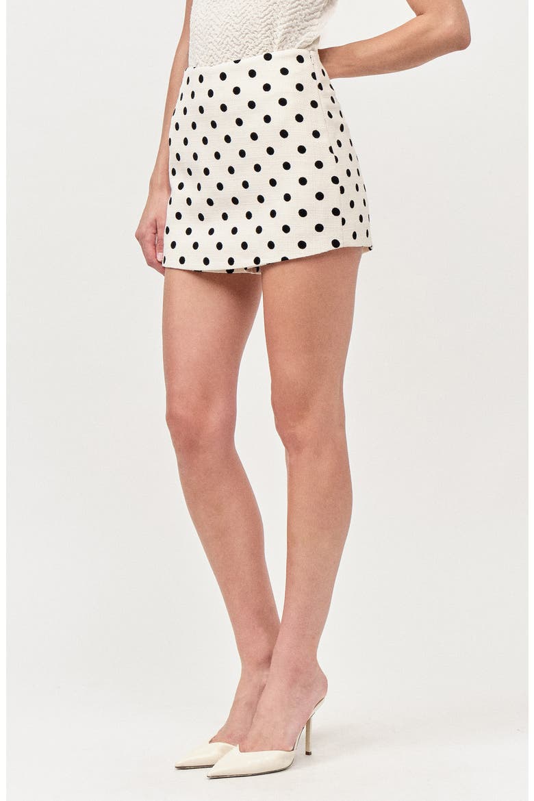 Jones Polka Dot Mini Skort, Alternate, color, WHITE BLACK DOTS
