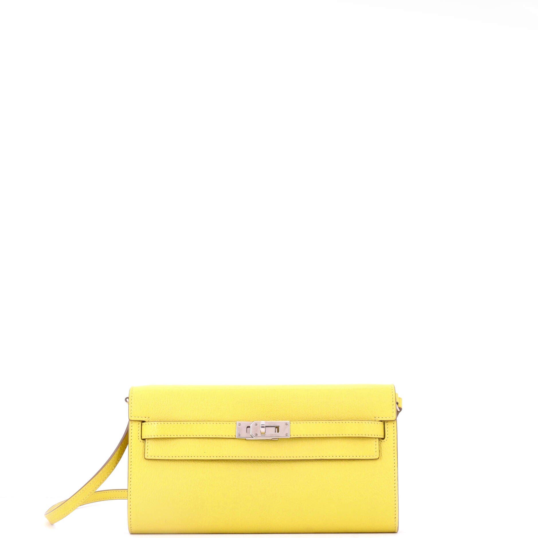 Kelly To Go Wallet Chevre Mysore, Main, color, Yellow