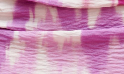 Maje Ritie Tie Dye Long Sleeve Blouson Minidress In Pink