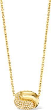 Pamela Zamore Holos Small Hug 18K Gold & Diamond Pendant Necklace