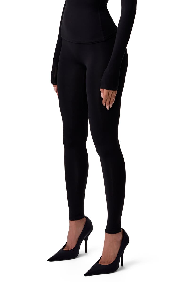 Naked Wardrobe High Waist Leggings, Alternate, color, Black
