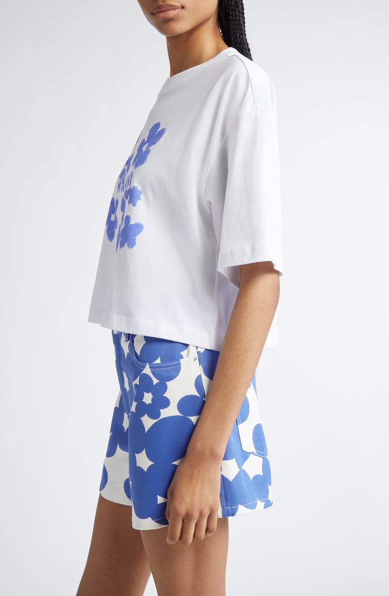 Marni Daisy Garden Crop Logo Graphic T-Shirt, Alternate, color, 