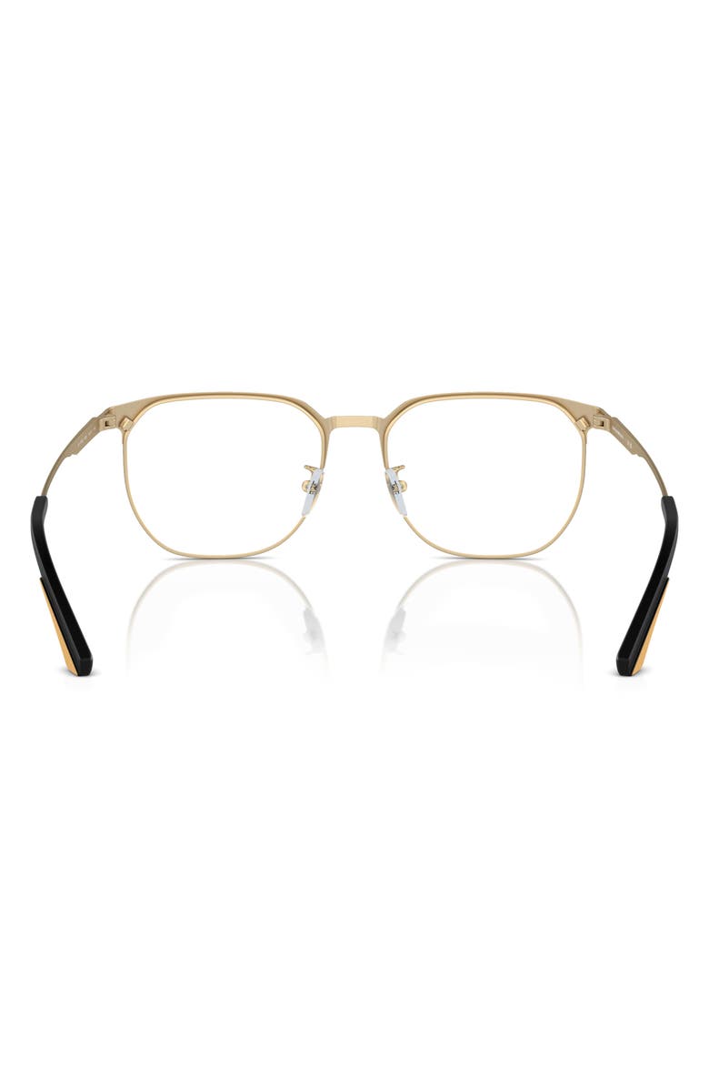 Emporio Armani 54mm Phantos Optical Glasses, Alternate, color, Gold / Black / Demo Lens